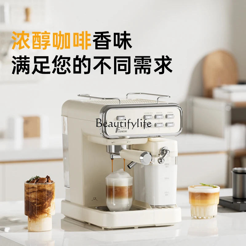 ماكينة صنع القهوة المنزلية الصغيرة MD2056A، زهرة سحب إيطالية شبه أوتوماتيكية، رغوة حليب أمريكية كاملة ذاتية البخار