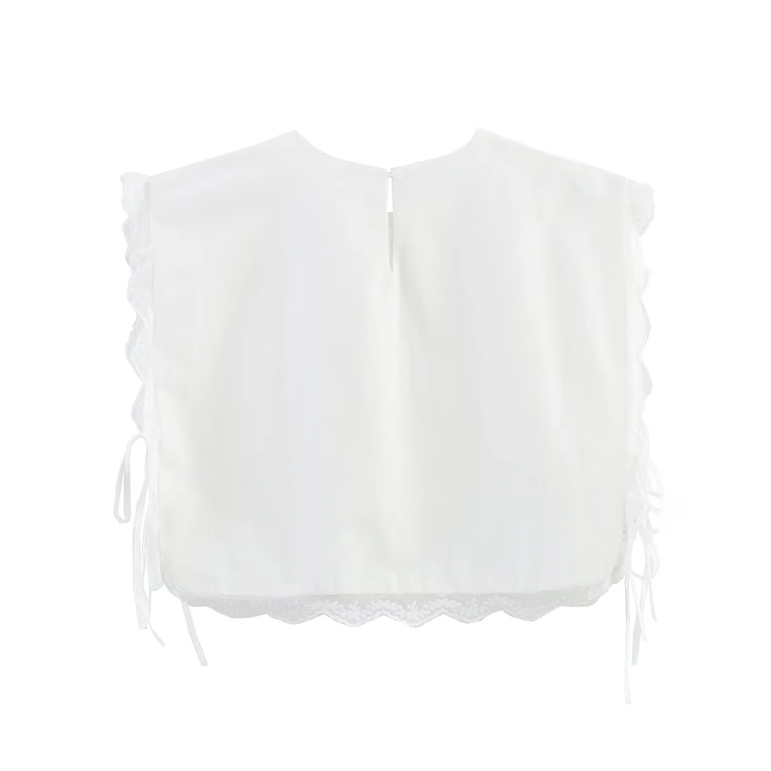 JNLEAOG Dames geborduurde knooptop Franse Sle Slim Fit Polyestervezel No Sve rond Ne Normale lengte