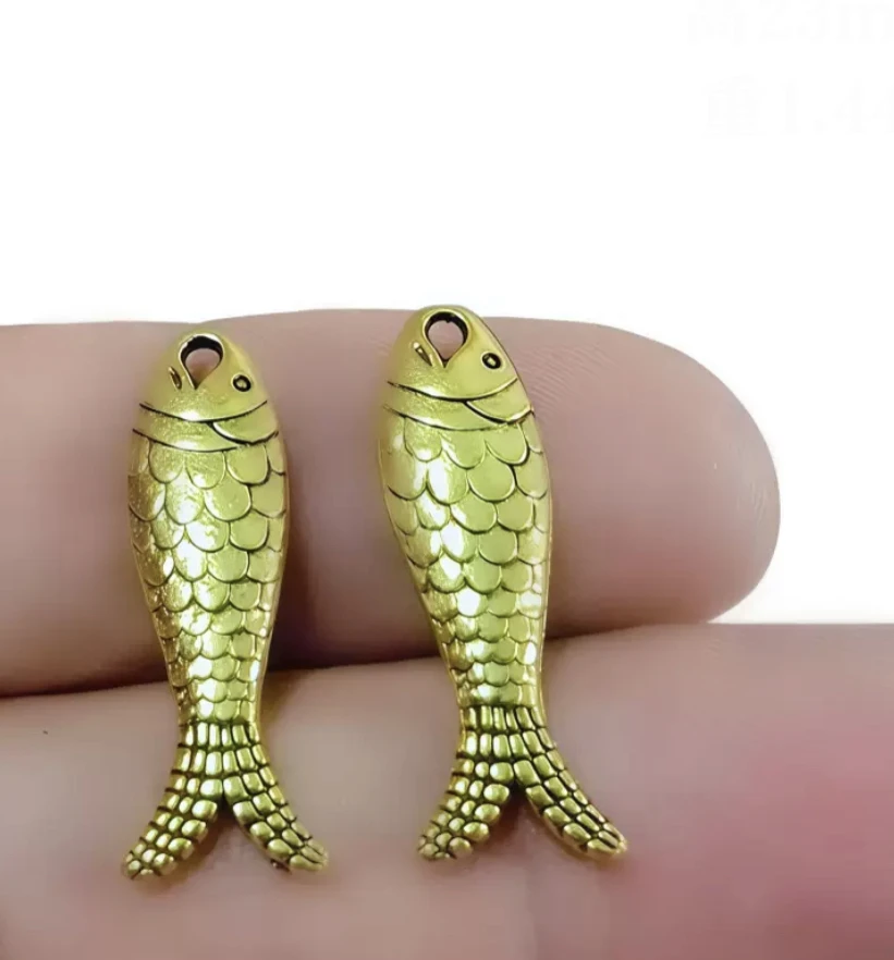 

20pcs 23*8mm Vintage animal fish design pendants for handmade jewelry accessories Zinc Alloy Metal HW3738