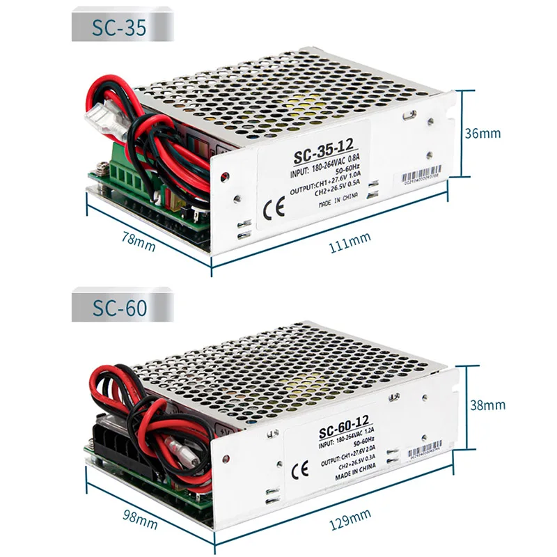 MZMW UPS/funkcja ładowania przełączania zasilania SC-35W 60W 120W 180W 12V 24V Monitor 110/220v AC/DC SC-120-12V ładowania akumulatora