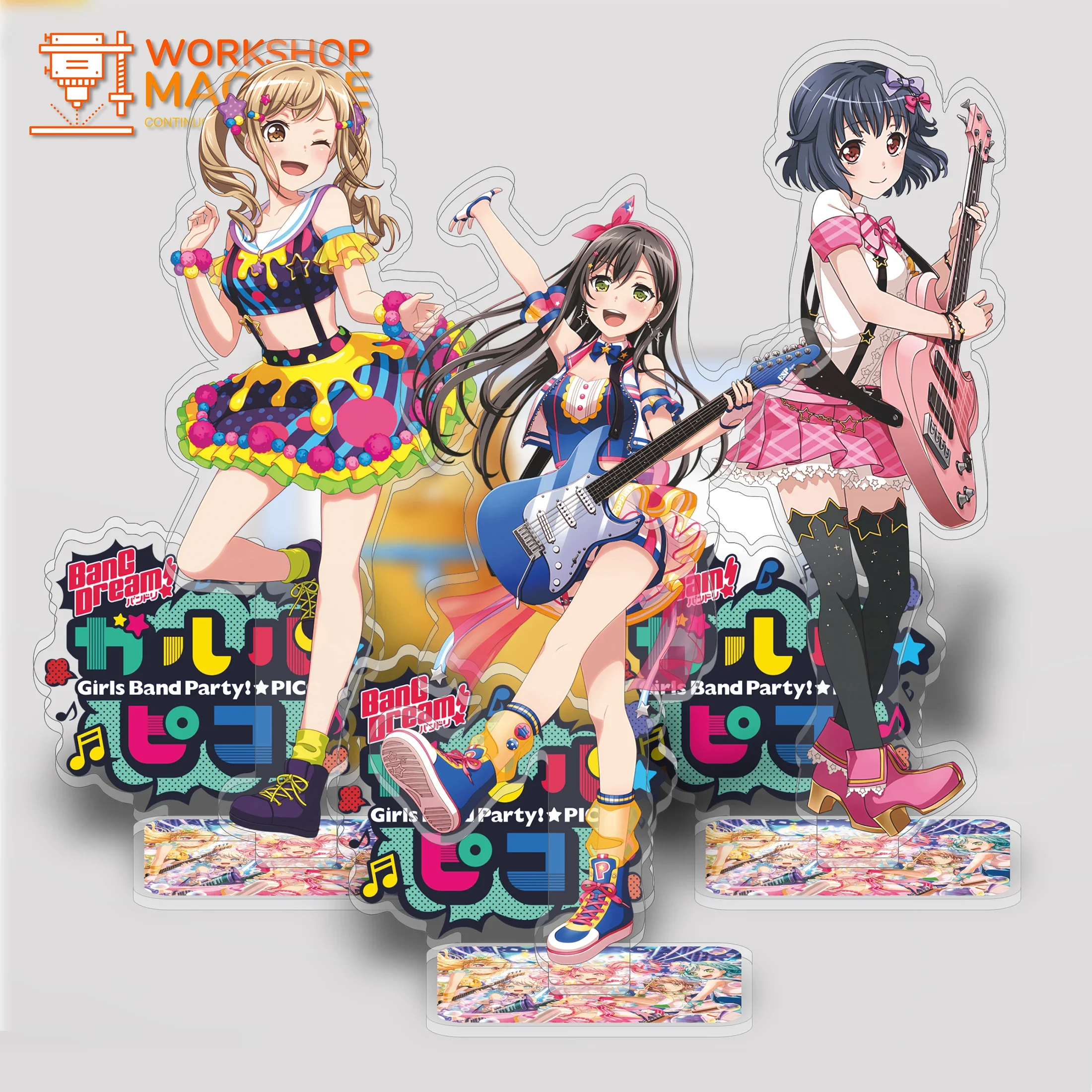 

Hello Happy World BanG Dream HaroHapi Poppin Party Mygo Anime Characters Acrylic Display Stand Model Writing Desk Collection