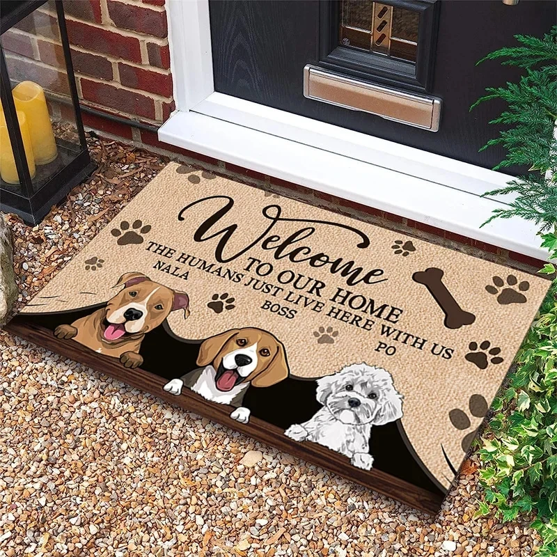 Dark Cat Welcome Madafakas Door Mat Printing Fun Felt Carpet 100% Polyester Rug Home Decoration Bedroom Fashion Humorous Carpets