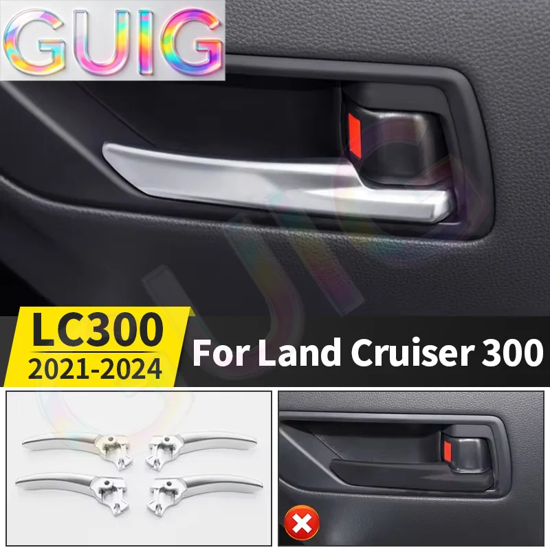 Car door inside handle,suitable for Toyota Land Cruiser LC300 300 2021-2024 2025 Prado LC250 interior modification accessories