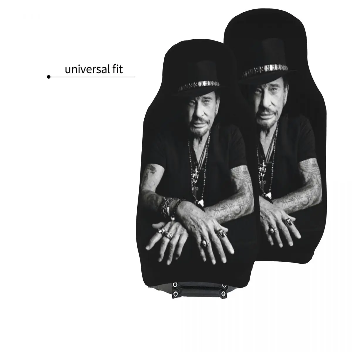 Johnny Hallyday French Singer Universal Car Seat Cover for most cars AUTOYOUTH Music Legend Car Seat Covers Polyester Hunting