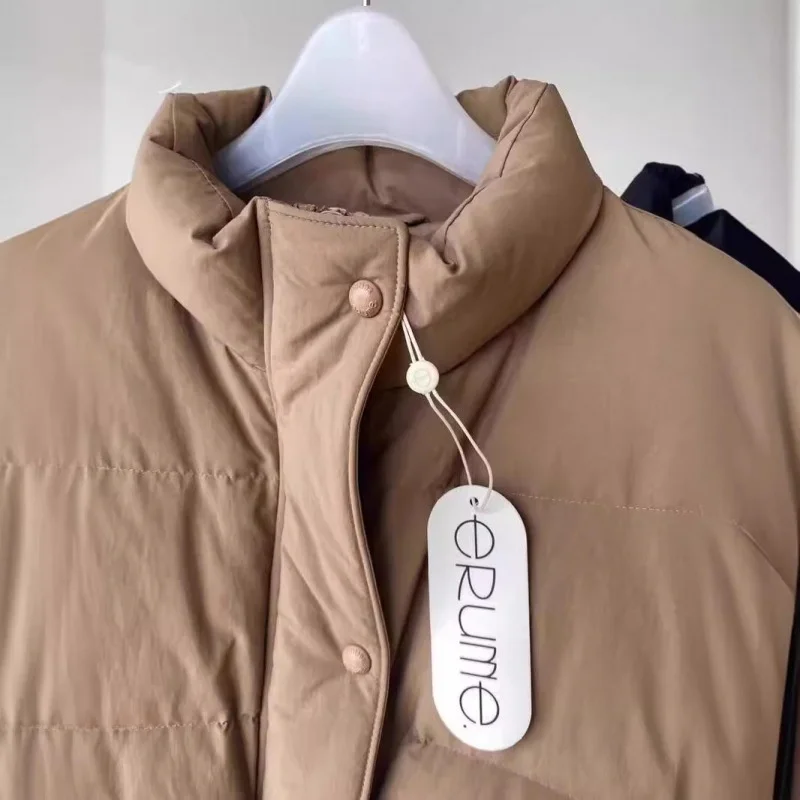 معطف شتوي جديد من ERUME Dongda Gate لعام 2023، فضفاض بأكمام طويلة، محشو بريش الإوز، أنيق وسميك، ملابس خارجية للسيدات بتصميم م...