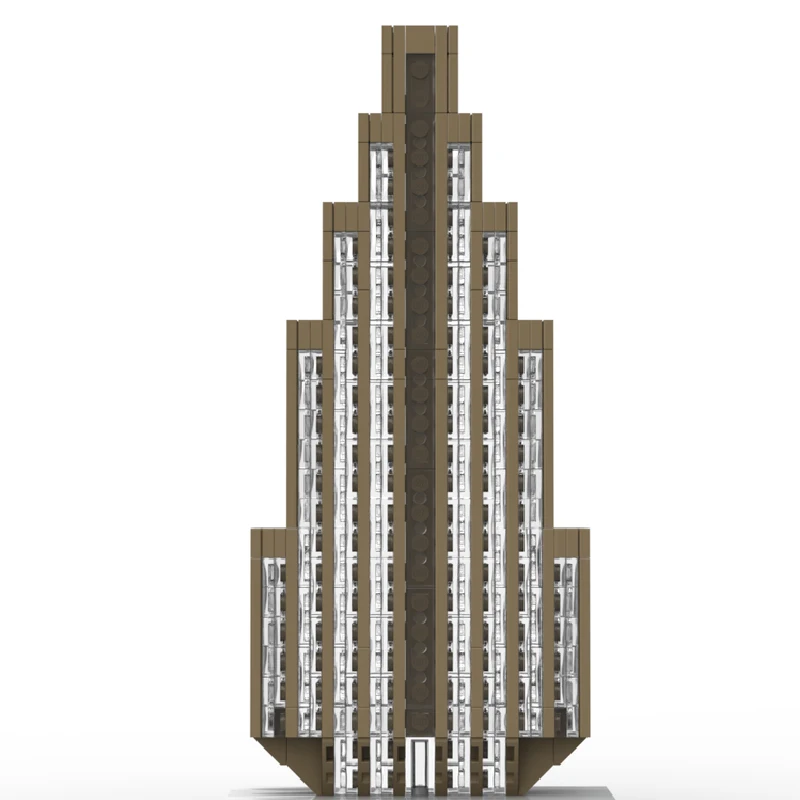 521 PCS Construction Sustainable Finance Landmark Skyscraper MOC Customize Modular Building Block Simple DIY Toy Christmas Gift