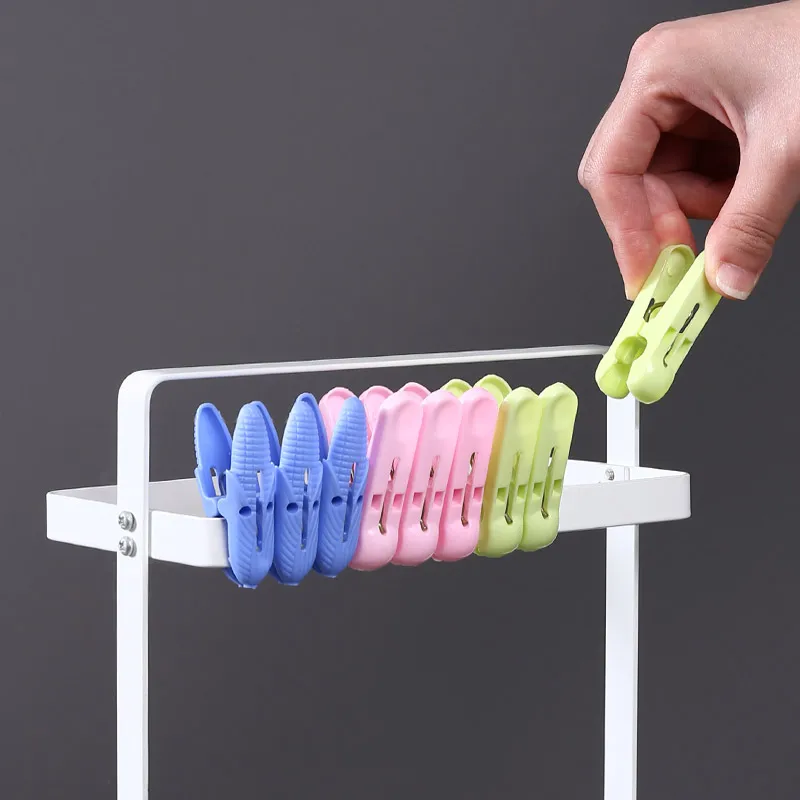 Clothes Hanger Storage Rack Shelves Floor Standing Clothespin Clothes Hanger Organizer Balcony