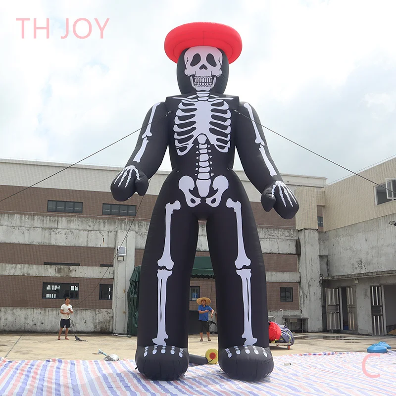 fast air shipping,Halloween Props Giant Inflatable Skull Ghost, 8m 26ft high customized inflatable skeleton cartoon Character