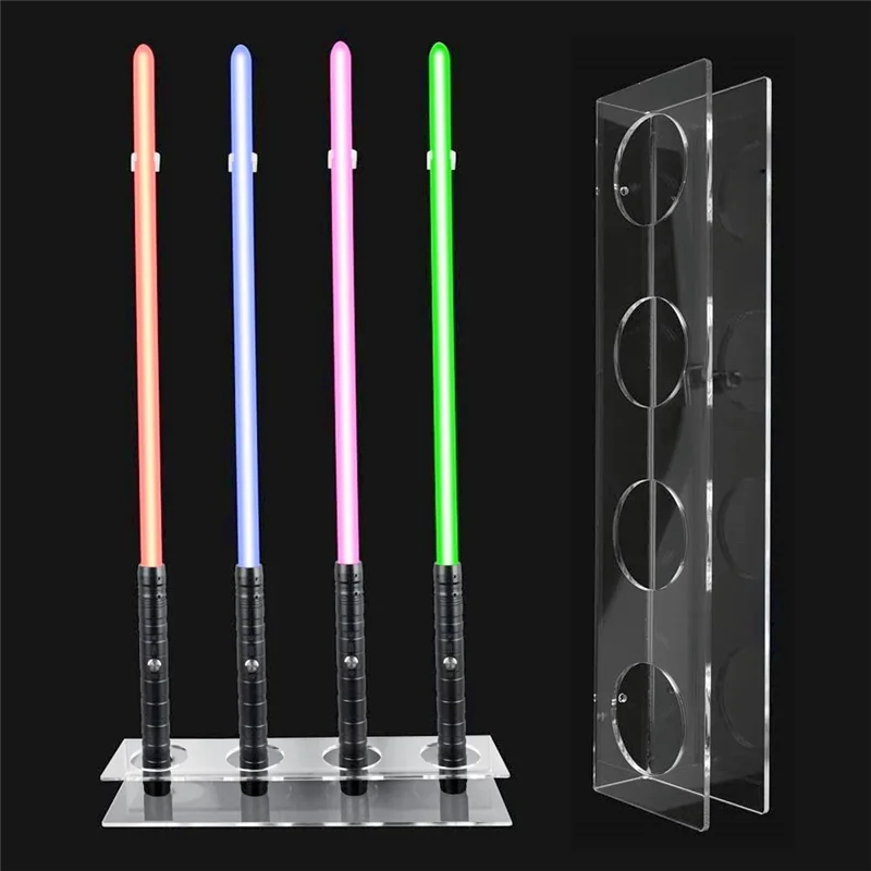 Acrílico Lightsaber Wall Mount Stand, Light Saber Display Rack, Suporte de parede para a maioria dos sabres de luz