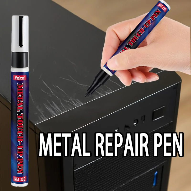 Multi Metal Touch Up Pen, Fix Faucet Scratch, Kitchen Bathroom Metal Parts, Car Wheel, Black White Silver, Easy DIY Repair
