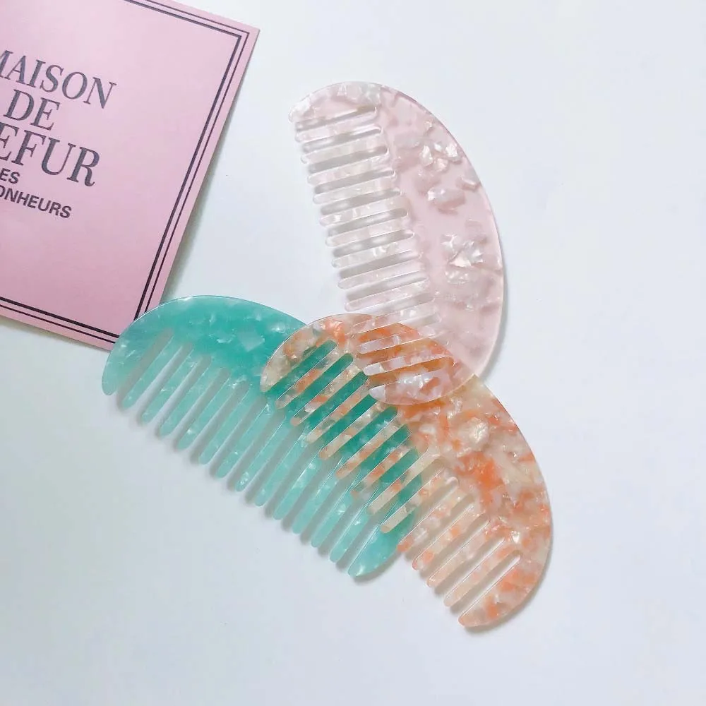 Girls Fashion Anti-static Salon tool Acetate Hair Combs Hair Cutting Brush Tortoise Shell Hairdressing Comb Hair Styling Tool