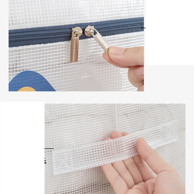 1 pieza 66L caja de almacenamiento de ropa PVC marco de Metal transparente clasificación contenedor de equipaje A