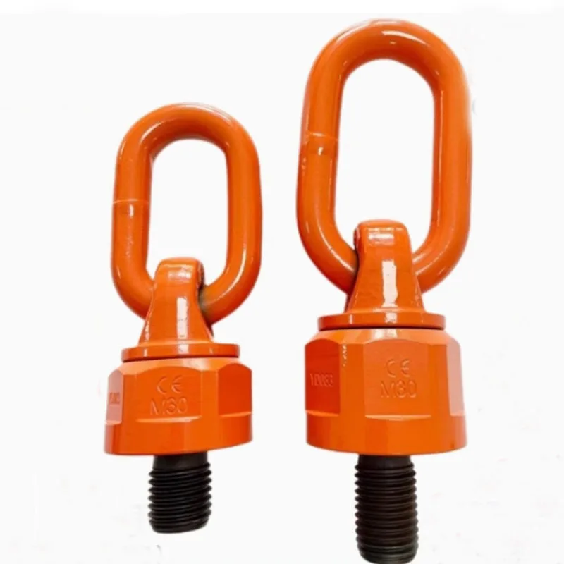Steel Swivel Lifting Ring with Metric Thread, Universal Rotating Mold Lifting Buckle for Industrial Mould