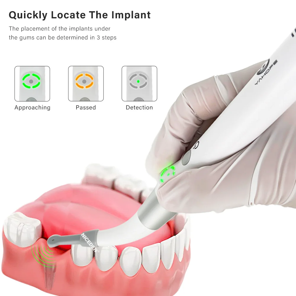 De ntal imp lant localizador detector de instrumentos cirúrgicos posicionamento rápido com 3 modos sensor preciso inteligente