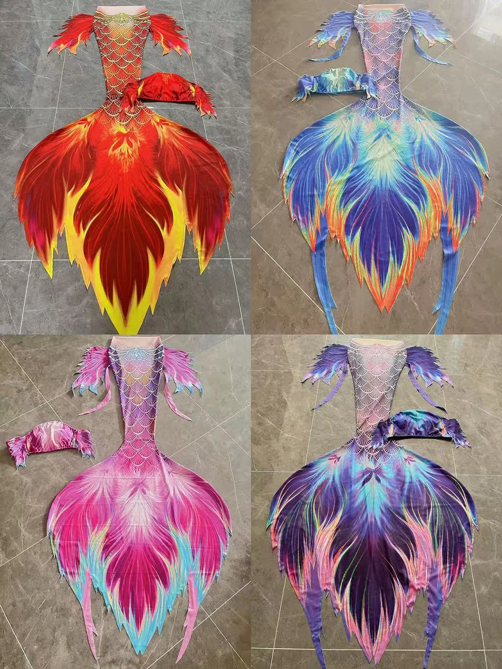 

Tailored Mermaid Tail With Floating Gauze, Aquarium Mermaid Swimsuit, High-Definition Fish Tail Diving, Free Diving Shooting