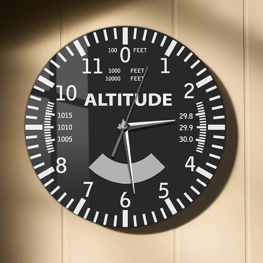 Orologio da parete altimetro ispirato all\'aviazione classica orologio da parete per soggiorno piloti decorazioni per la casa aviatore orologio da