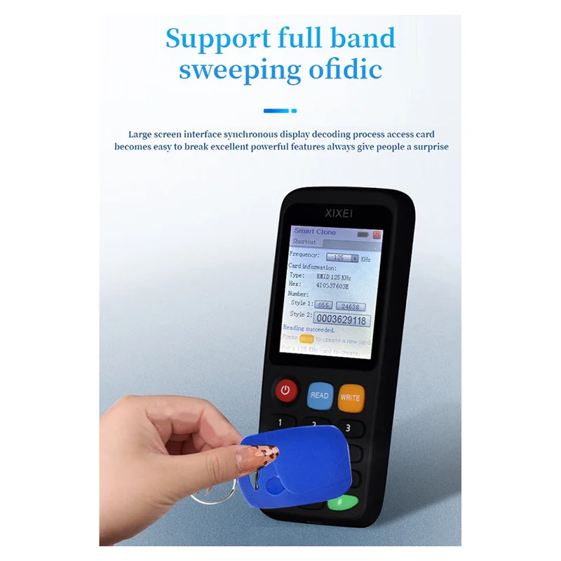XIXEI Smart Card Reader Writer X7 NFC Decoder Duplicator 125Khz 13.56Mhz Key Machine Copier Clone Card Badge Programmer-X64A