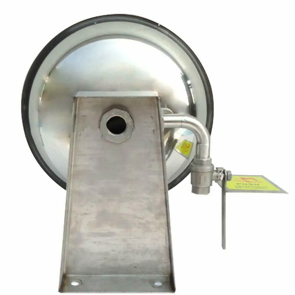 304 Stainless Steel Wall Mounted Eye Wash Station, Dual Nozzle Emergency Shower Faucet, 12-18L First Aid Equipment