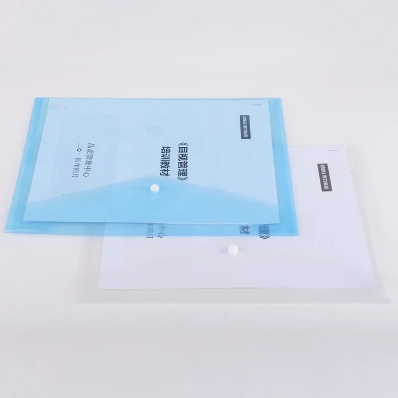 5pcs/lot Office A4 File Bags Transparent Plastic File Document Bag PVC School File Folders A4 Folder for Papers