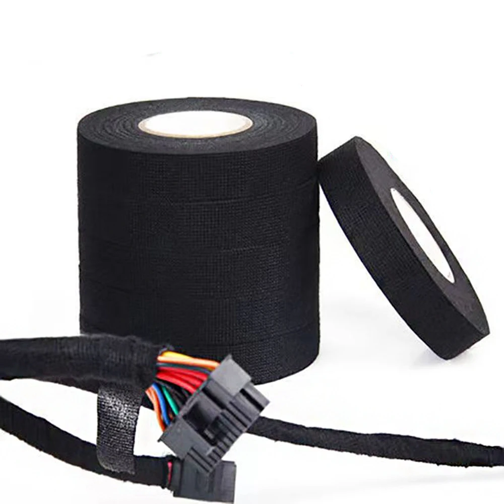 15 Meters 19mm Width Multipurpose Self Adhesive Tape Anti-creak Rattle Felt Tape Automotive Wiring Harness Tape