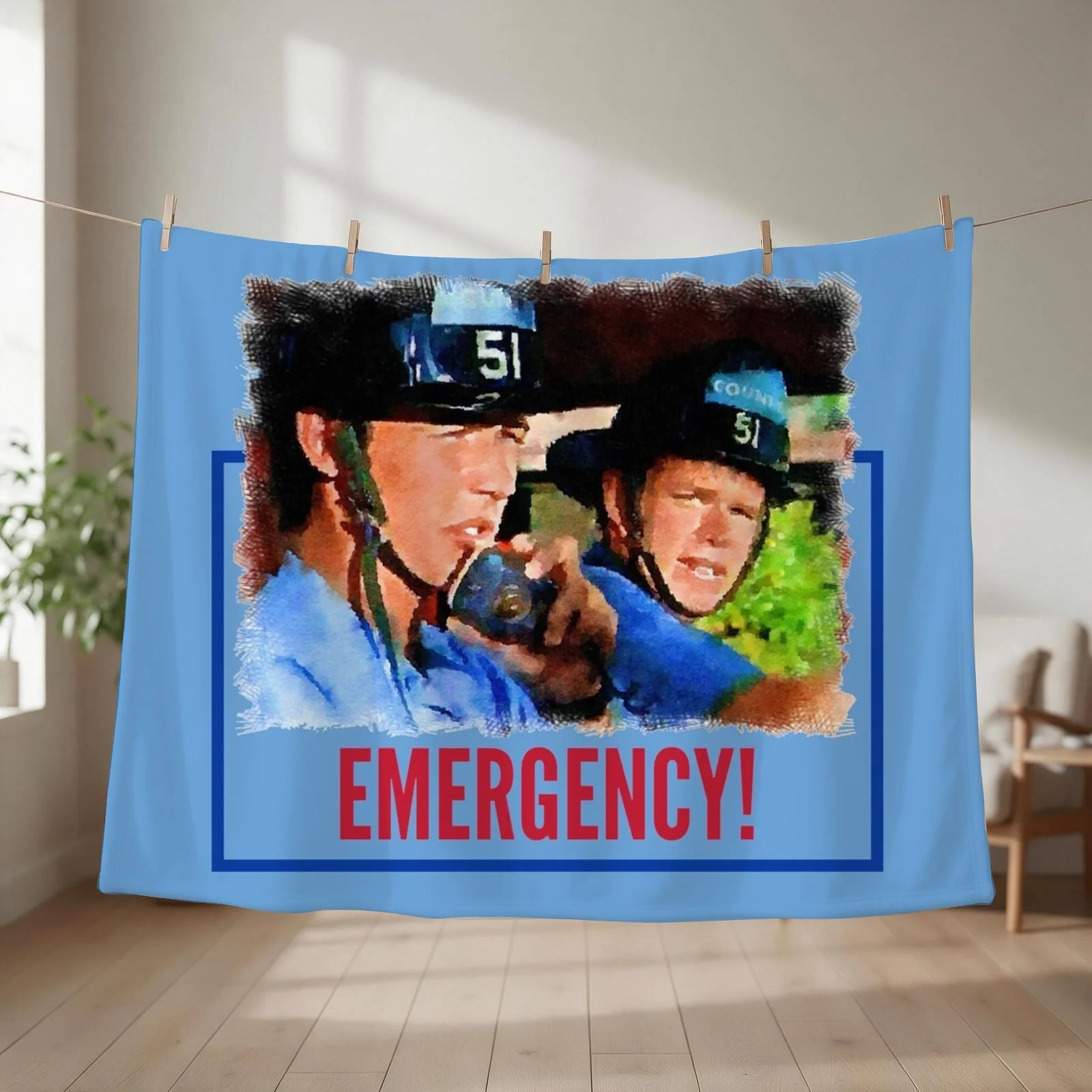 Emergency Paramedics Throw Blanket couch cozy soft plush fuzzy picnic outdoor blanket