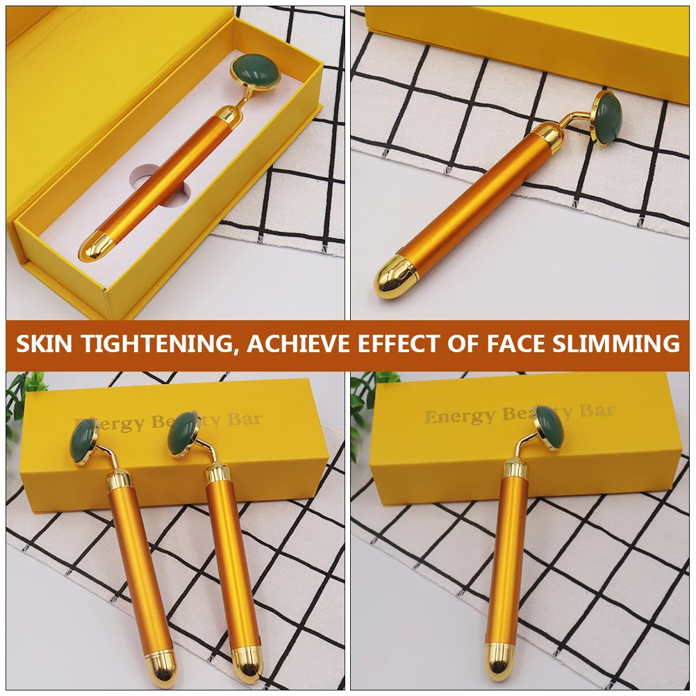 1 шт., золотая массажная палочка для лица для устойчивости кожи и улучшения кровообращения, компактная косметическая палочка для похудения лица и глаз