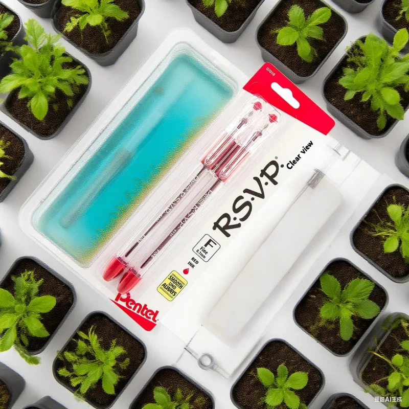 Fine Line Ball Pen 0.7mm: 2-with Vivid Red Ink Cartridge