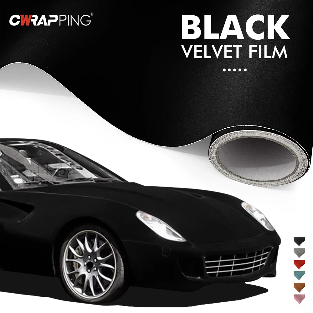 Car Sticker Self Adhesive Film Soft Velvet Fabric Suede Cloth Stickers Vinyl Fluff Cloth Car Styling Vinyl Car Wrap Sticker