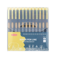 12Pcs/set Art Manga Outlining Pen Pigment Liner Micron Pen Marker Fine liner Needle Pen for Sketch Brush Stationery Art Supplies