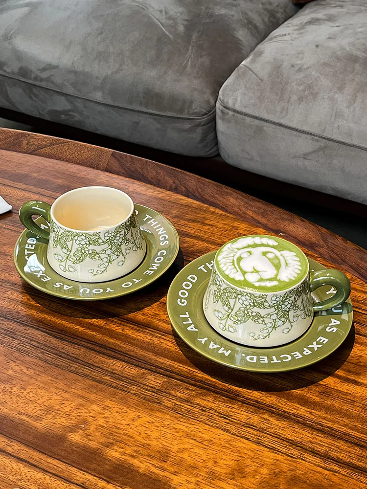 Juego de Tazas de Cé de Cerámica para el Té de la Tarde con Diseño de Flor de Diente de León, Regalo de Boda para Parejas, ...