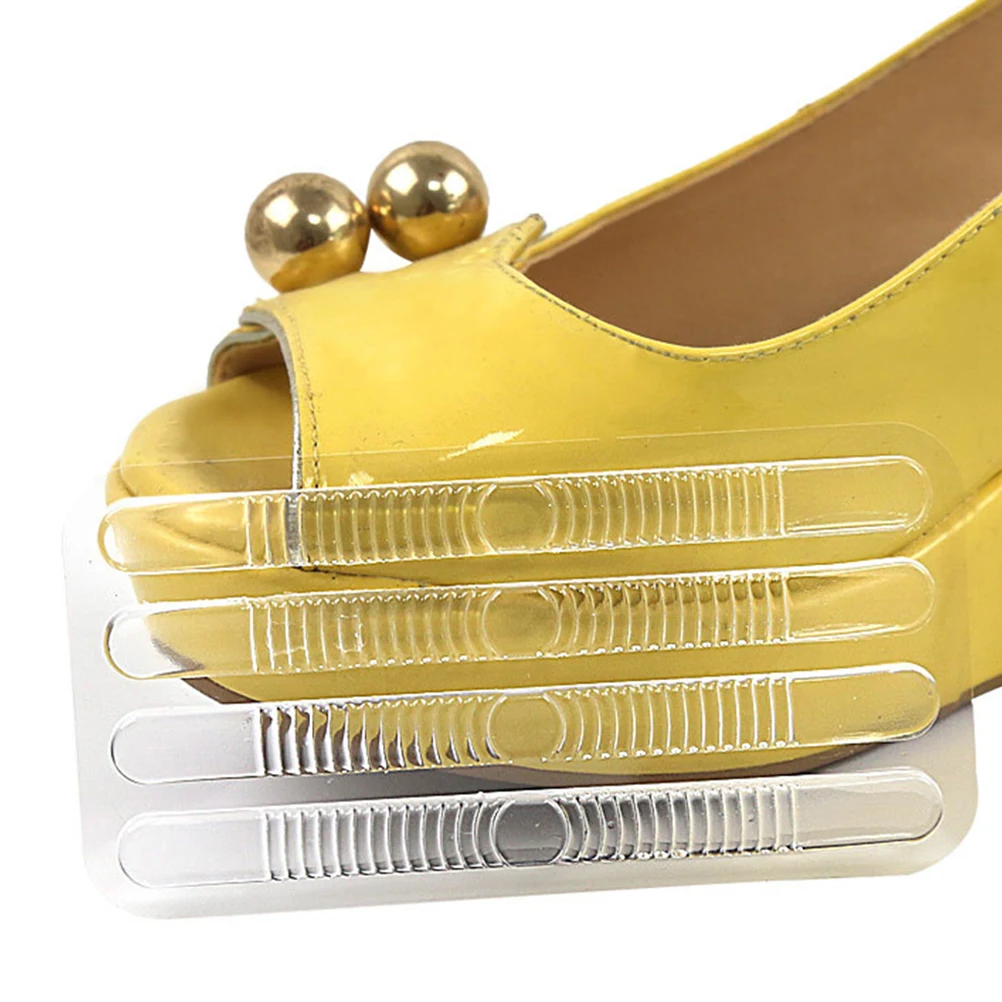 12pçs apertos de sapato adesivos transparentes almofada de calcanhar sapatos femininos sandálias apertos soltos forros de gel sling backs cinta sapatos ferramenta