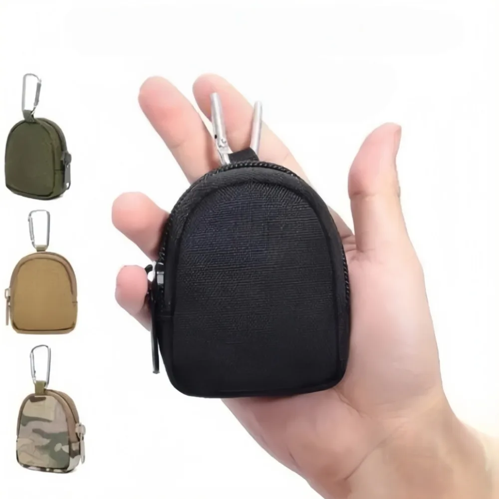 Mini-Schlüsseltasche aus Segeltuch, Münzgeldbörse, taktisches Zubehör, Schlüsselhalter, Schutzpaket für draußen, multifunktionale Sport-Aufbewahrungstasche