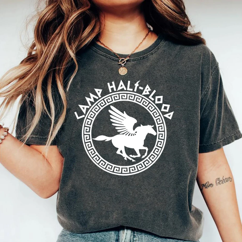 2026 Camp Half Blood T-Shirts Herbst-Trainingscamp-Spielshirt Halloween Magisches Geschenk Percy Jackson Merch Unisex Harajuku Tee Tops – Detail 6