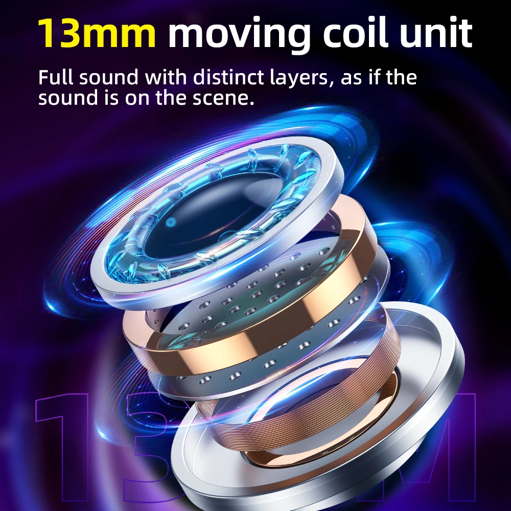 HOCO TWS Earphones Wireless Headphones with Mic Touch Control Bluetooth 5.3 Dual Stereo Noise Reduction Bass Headset Earbuds