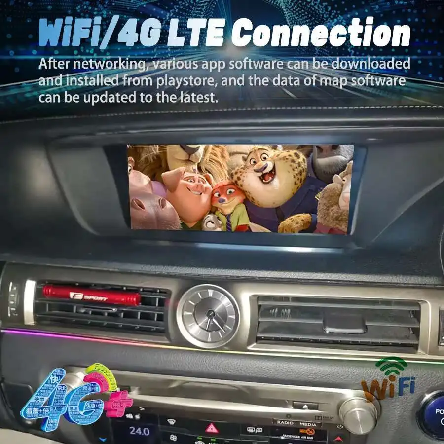 For Lexus gs 350 F sport GS 200t Gs350 2016 2015 2017 Android QLED Screen Radio Video Player Multimedia GPS Autoradio Carplay