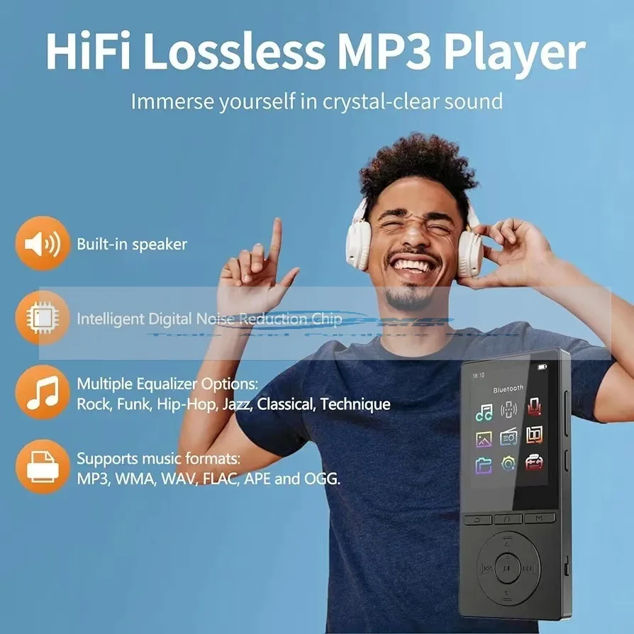 MP3 شاشة محمولة رفيعة وخفيفة الوزن مشغل موسيقى MP3 فيديو MP3 #4