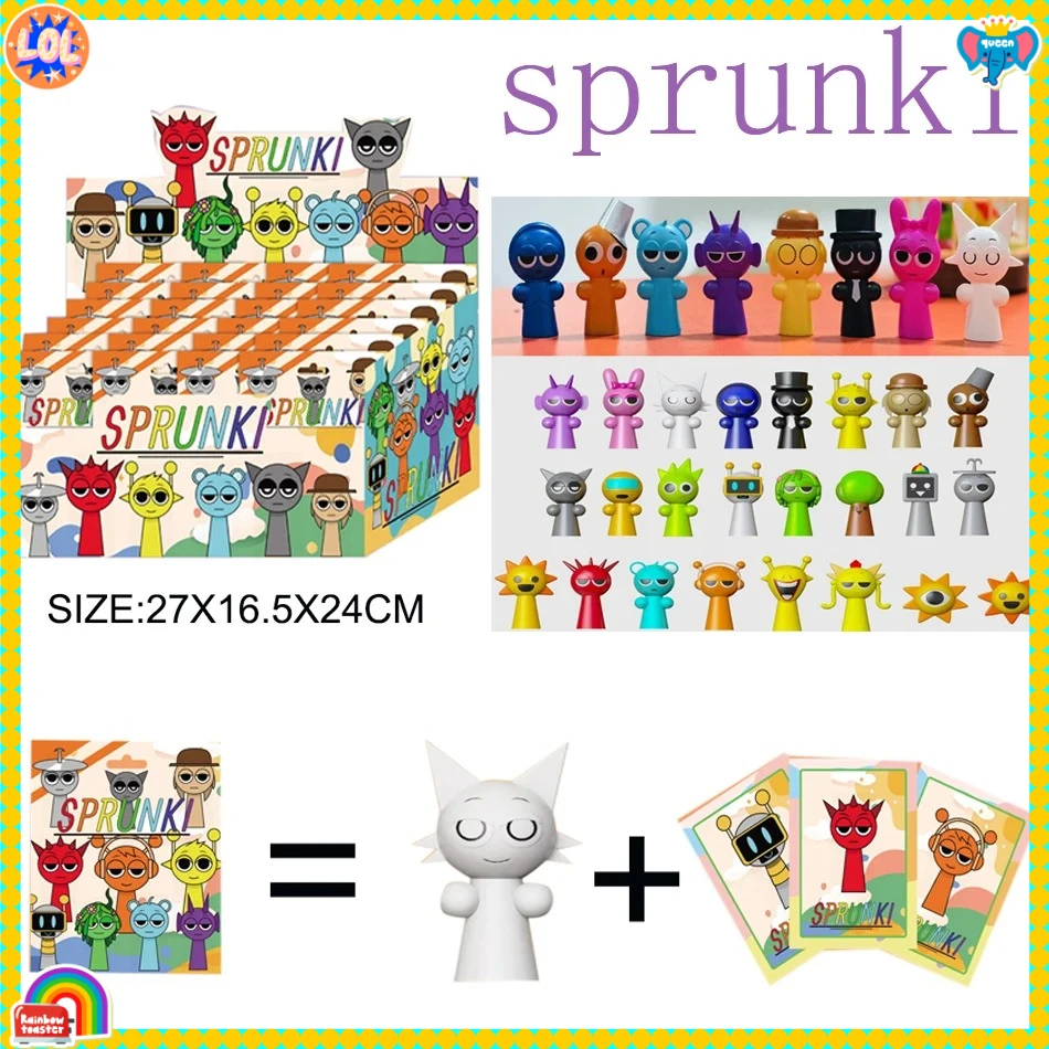 

Funny Sprunki Character Models Box PVC Sprunki Game Action & Toy Dolls Character Set Kids Birthday Christmas Gifts blind box