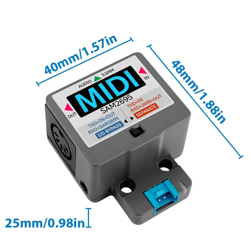 【Home-Tools!】Processamento de áudio 3.5 Interface O Unidade MIDI SAM2695 Unidade Midi oficial com conector Din (SAM2695)