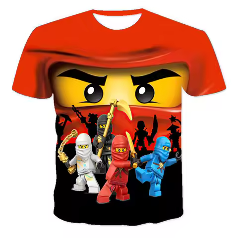 Hot ROBLOX Game Series Digital Printed Men's T-shirt 3D Cartoon Characters Breathable Round-neck Short-sleeved Popular Top