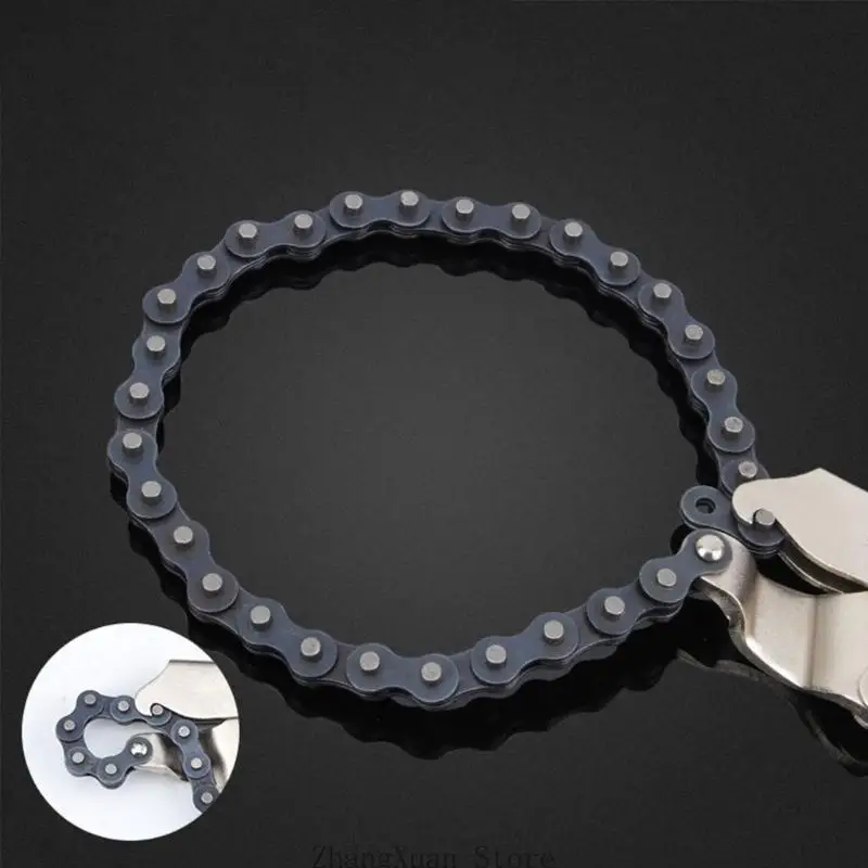 Feststellbare Kettenklemme mit Kette Hochleistungs-Kettenschraubstockschlüssel Kettenklemmenverriegelung 3XUF – Detail 4
