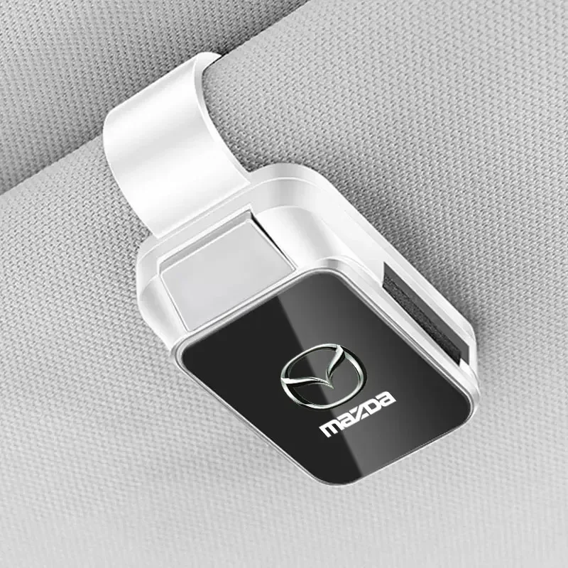 

Car Sunglasses Clip Holder For Mazda CX-30 Mazda 3 CX-5 Sun Visor Glasses Card Holder Auto Interior Accessories