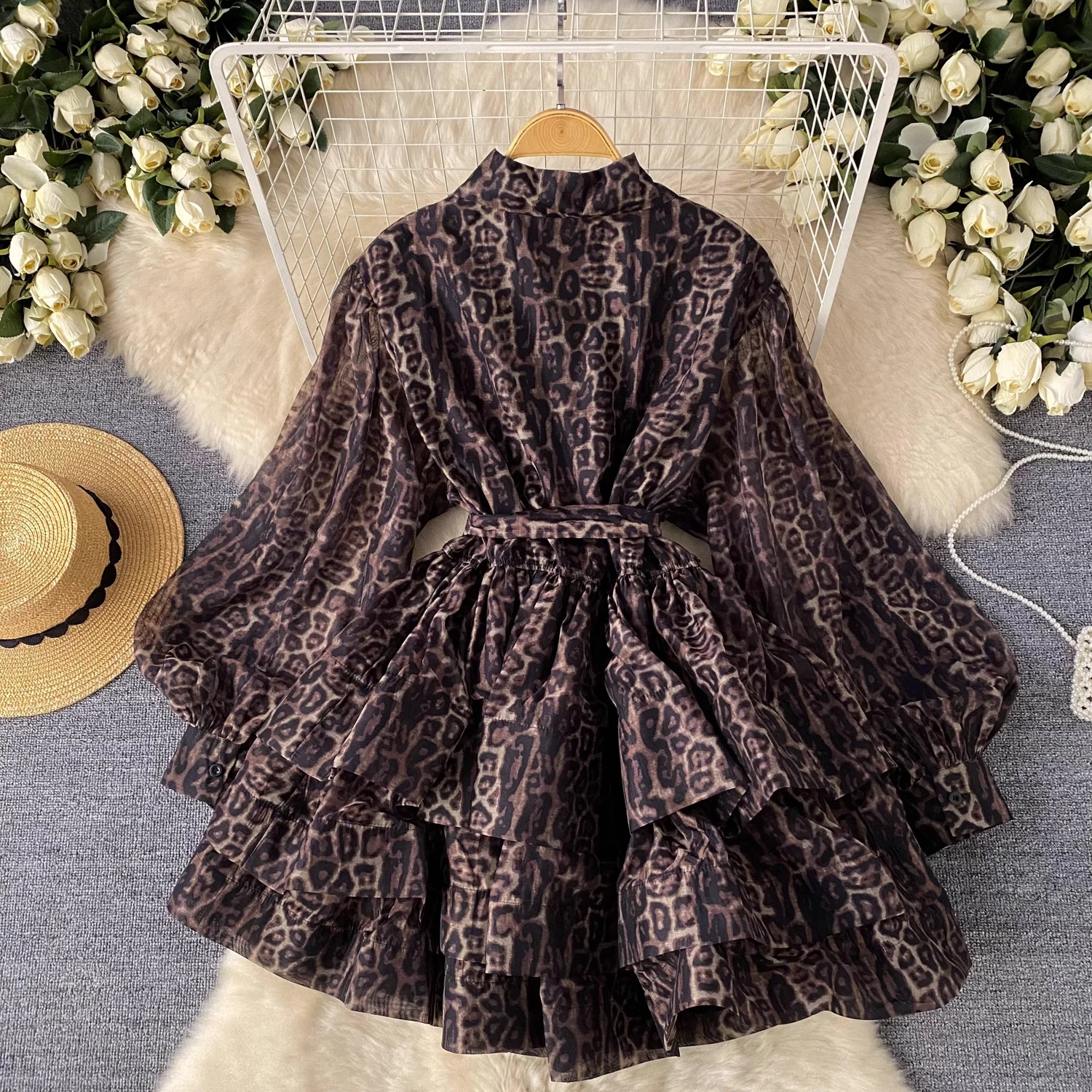 2025 Spring Women Print Turn Down Collar Long Sleeve Lace Up Bow Single  Breasted Fashion Vintage Designer Runway Mini Dresses - AliExpress 200000345