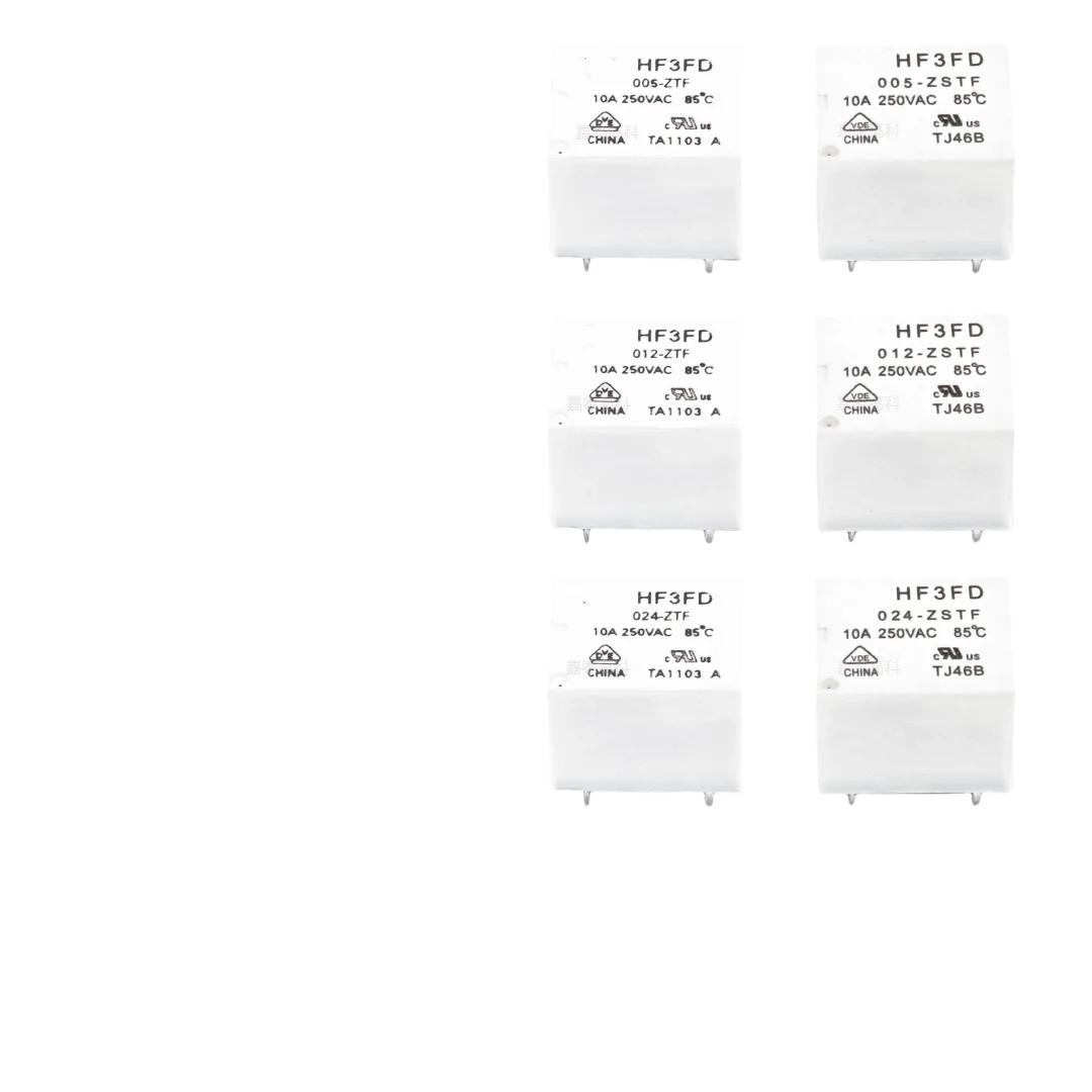 5PCS New HF3FA replace HF3FD-005-012-024-ZTF HF3FD-005-012-024-ZSTF HF3FD-005-012-024-HTF HF3FD-005-012-024-HSTF 4PIN RELAY 10A