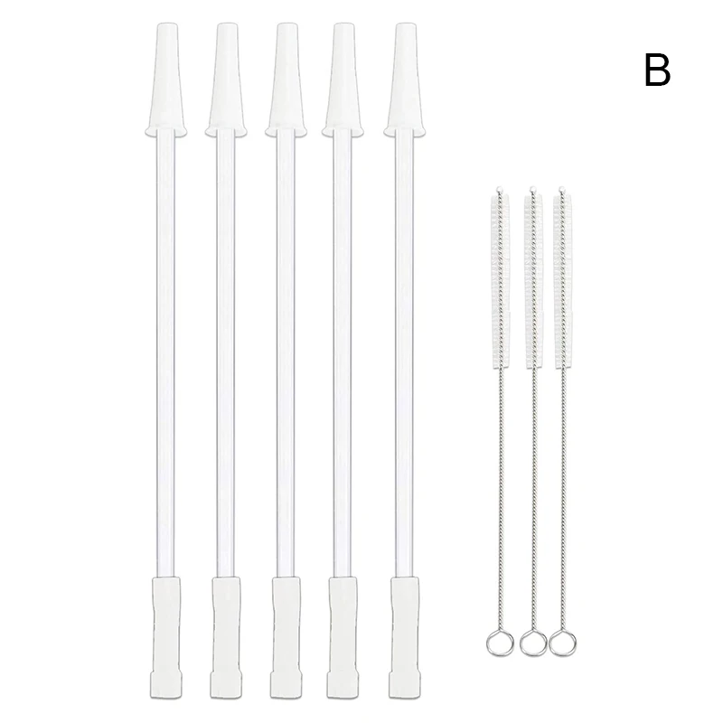 Gallon Water Bottle Straw Trimable Reusable Straw Replacement Set with Brushes for 128 oz/64 oz Gallon Sports Bottle Jug