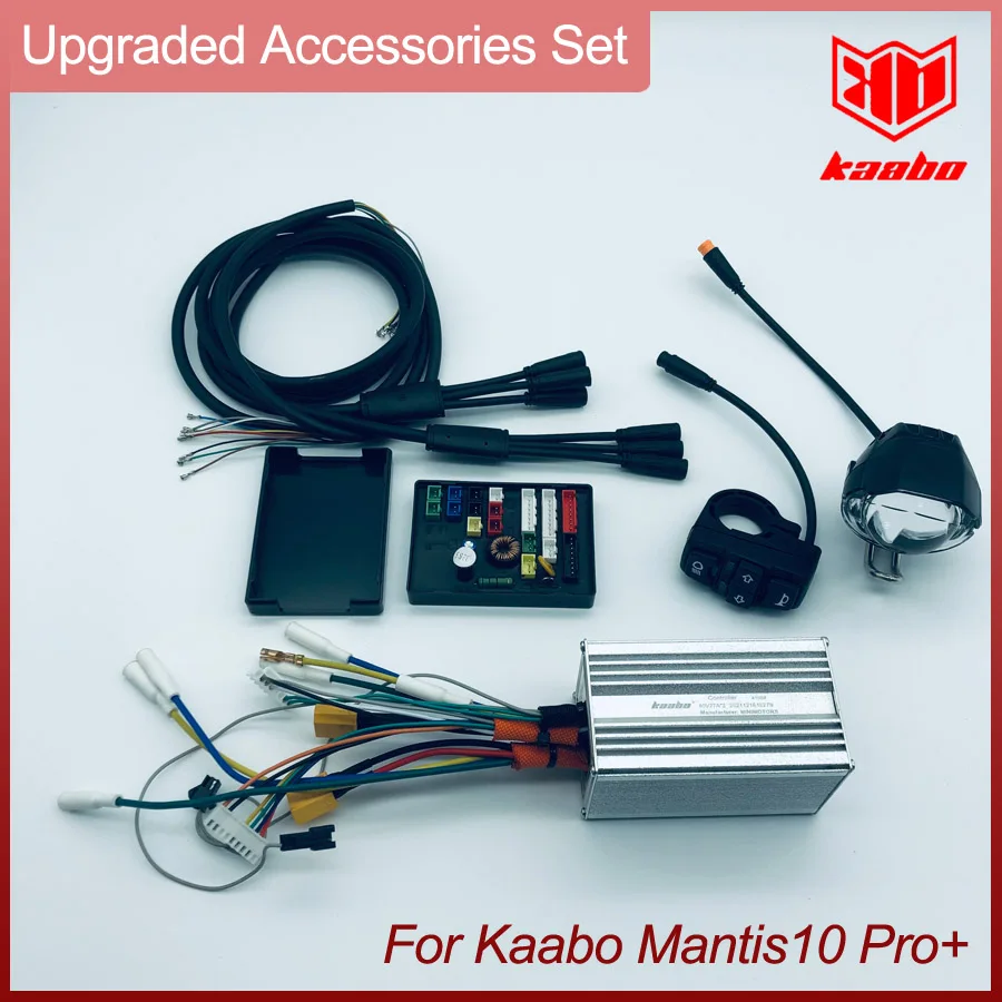 Upgraded Accessories Set Part Kit 60V27A Controller Line Board Main Wire Headlight Turn Signal Button for Kaabo Mantis10 Pro +