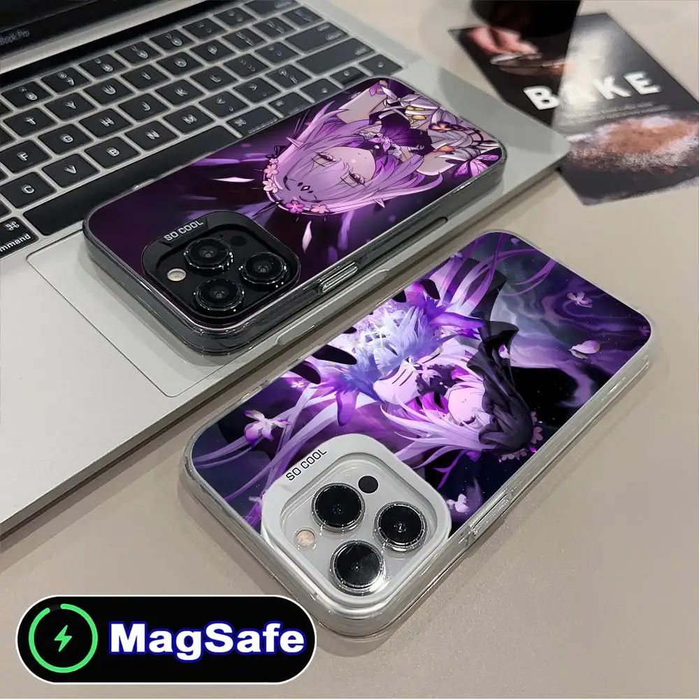

Honkai Star Rail Castorice Phone Case for iPhone 16 15 14 13 12 11 Pro Max Plus MagSafe Translucent Colour Protective Pretty