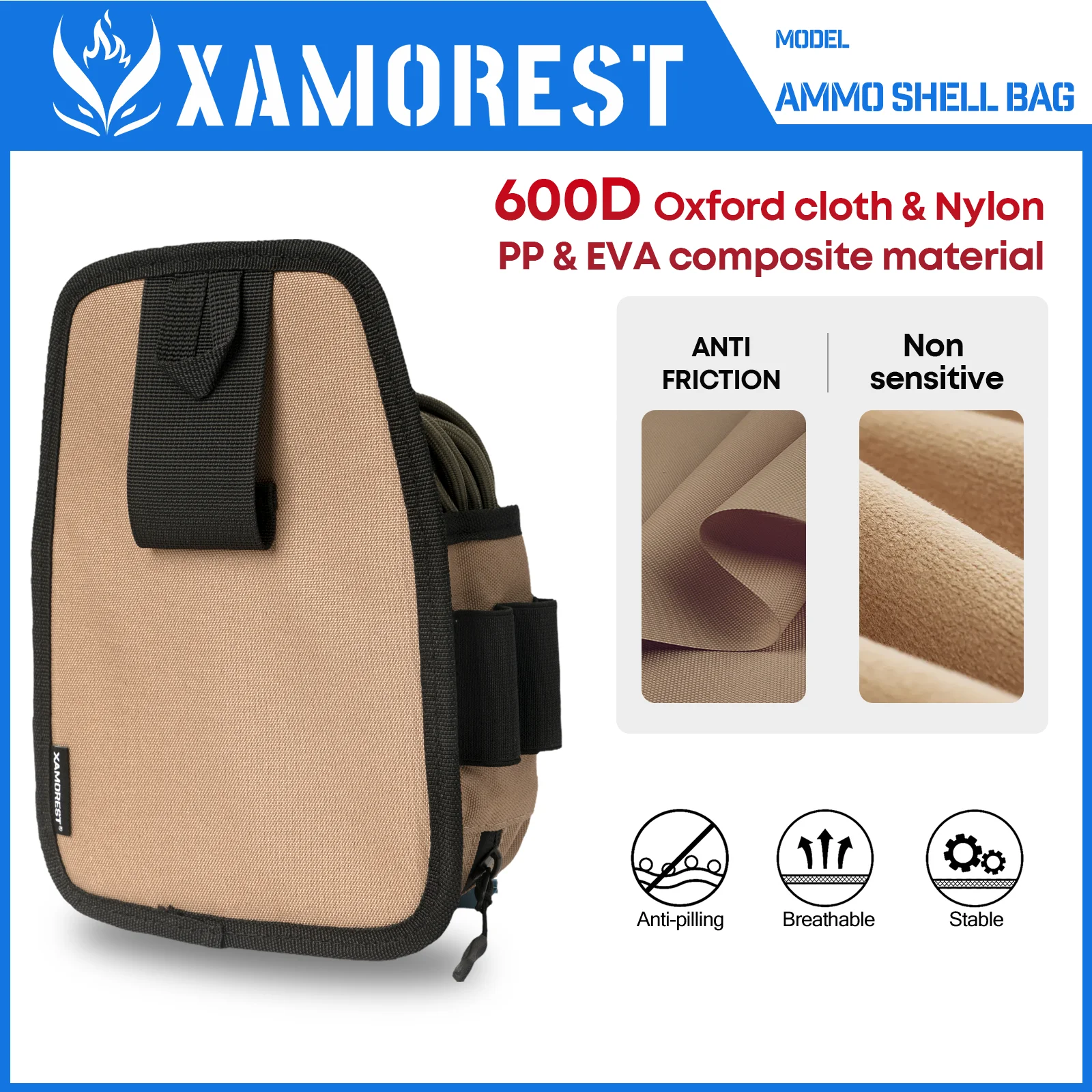 XAMOREST Outdoor Hunter Foldable Pouch, Waist Shot Cartridge Pouch, Hunting Accessories and  Ammo Shell Bag