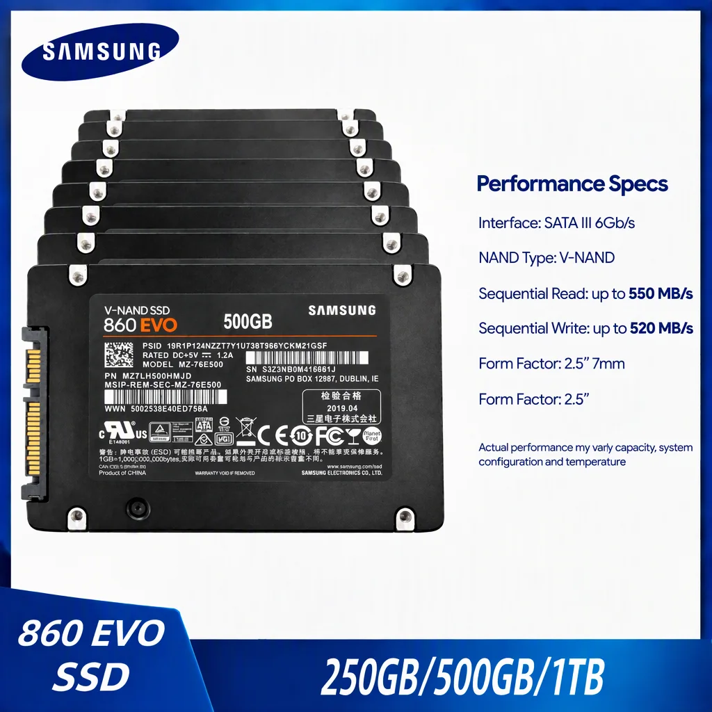 ssd-860-evo-unita-a-stato-solido-interna-sata-iii-da-25-pollici-disponibile-nelle-versioni-da-250-gb-500-gb-e-1-tb-per-laptop-e-computer-desktop-mz-76e500