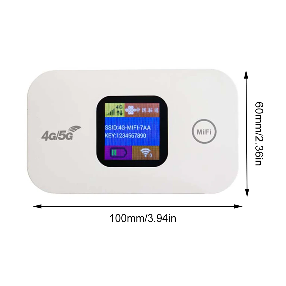 4G LTE Mobile WiFi Hotspot 150Mbps Wireless Router Sim Card Slot Portable Network Hotspot Device 2100mAh Colorful LED Display