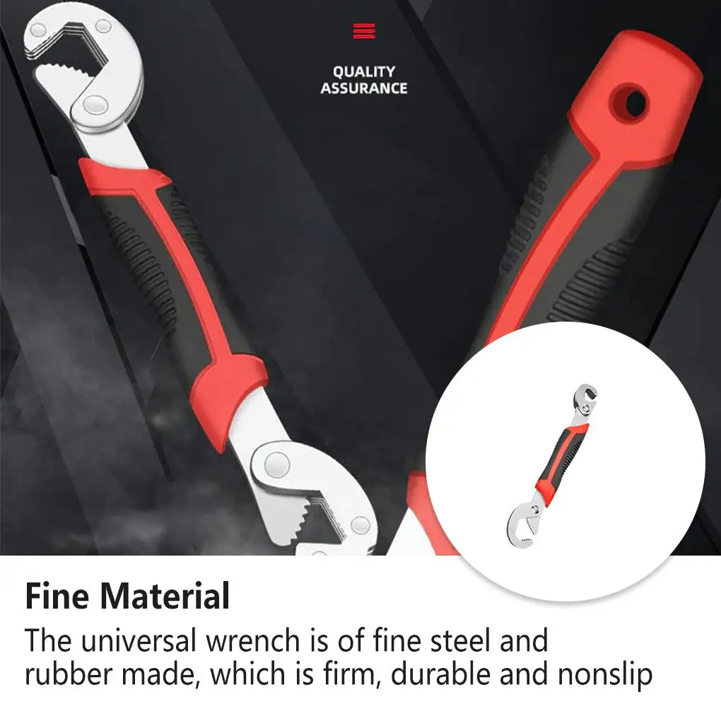 Universal Key Pipe Wrench 8-22 / 22-32mm Open End Spanner Set High-carbon Steel 45#steel Grip Tool Plumber Multi Hand Tool